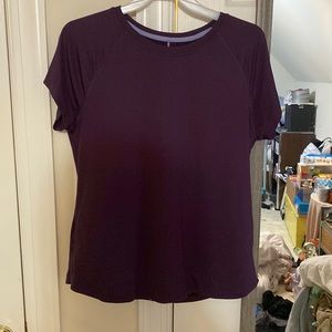 Athletic breathable short sleeve, dark purple, purchased from amazon